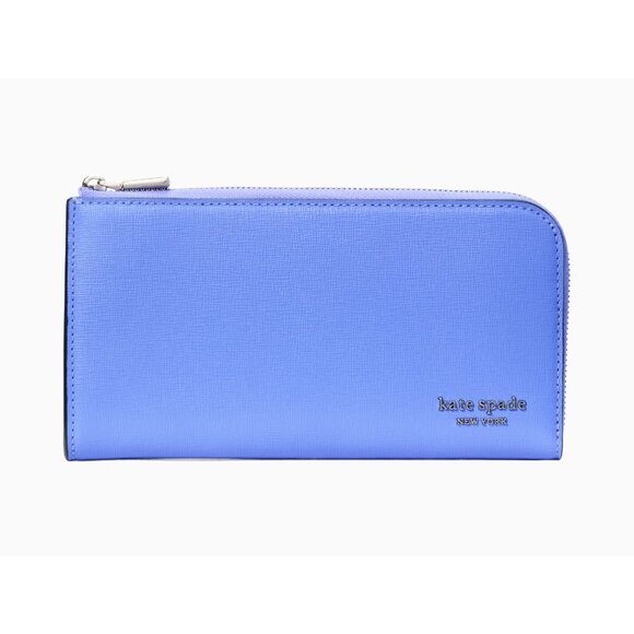 New Kate Spade Devin Zip Around Continental Wallet Dark Periwinkle - Picture 1 of 3